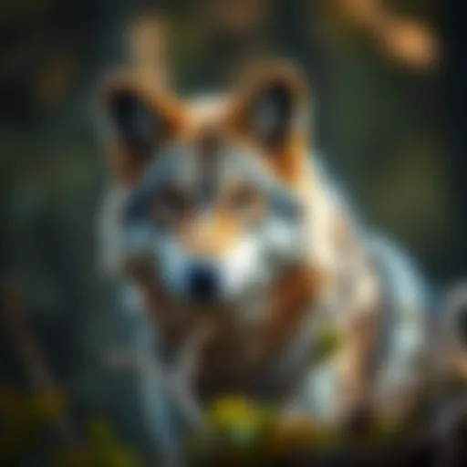 A majestic wolf in its natural habitat, highlighting its role in the ecosystem.