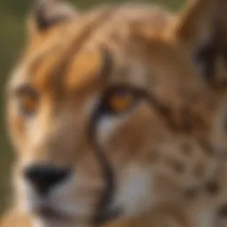 A close-up of a cheetah showcasing its distinctive spots and keen eyes.