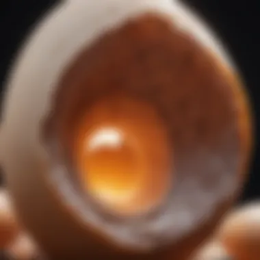 An illustration showing the internal structure of a bird egg
