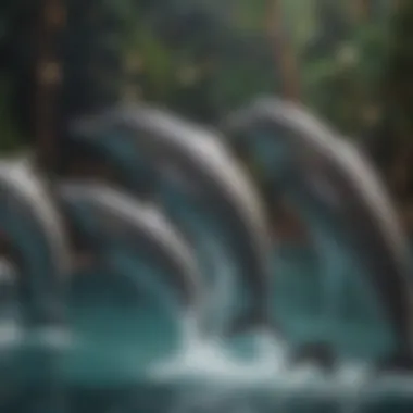 Dolphins performing in a cultural festival