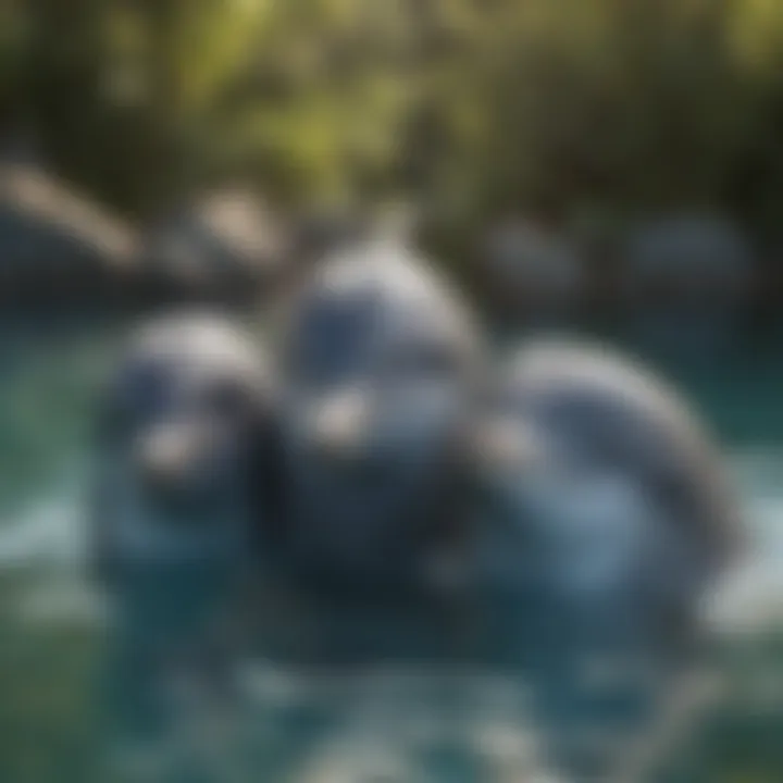 Therapeutic session involving dolphins and individuals