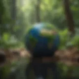 A vibrant Earth with flourishing greenery representing sustainability
