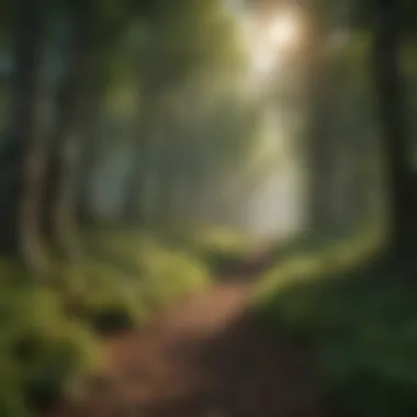 The Heart of Nature: Exploring Forest Ecosystems A breathtaking aerial view of a lush green forest with a variety of trees and wildlife.