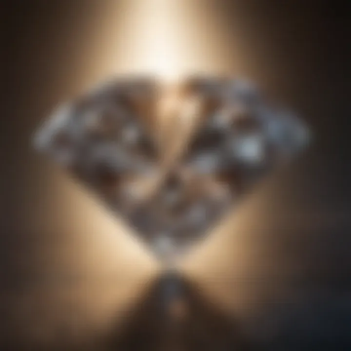 An intricate close-up of a diamond reflecting light beautifully.