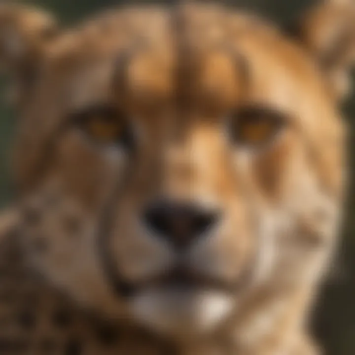 Close-up of a cheetah's unique physical features