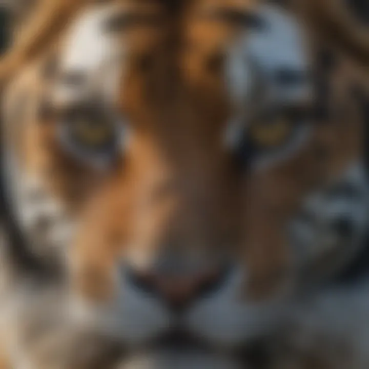 Close-up of tiger's captivating eyes