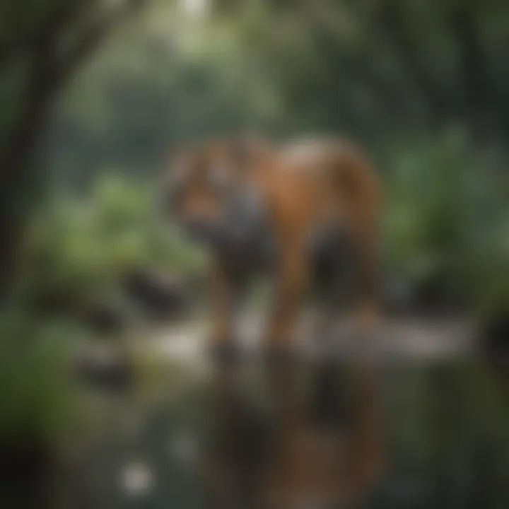 A serene wetland area showcasing the intricate ecosystem that supports tigers.