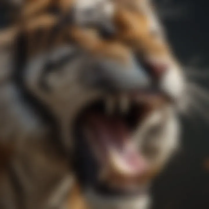 Tiger's Powerful Jaw and Teeth Close-Up