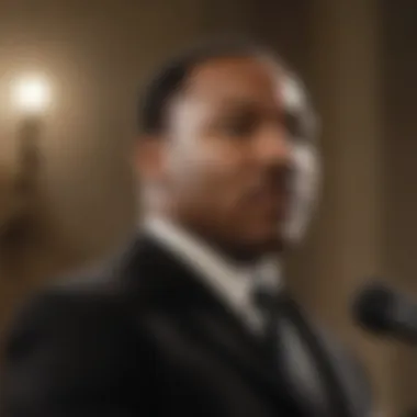 Martin Luther King Jr. delivering a powerful speech