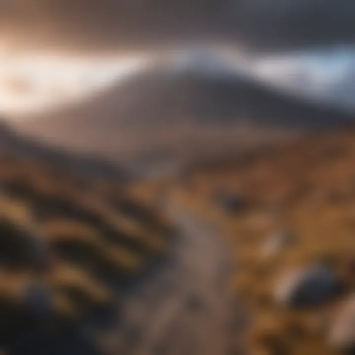 Dramatic landscape of Tongariro Alpine Crossing