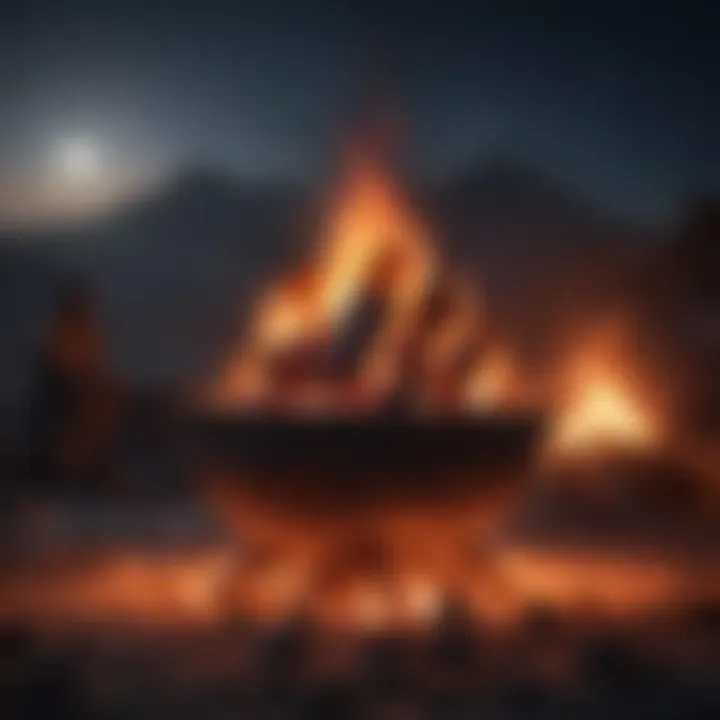 Traditional Holi Bonfire Illuminating Night Sky