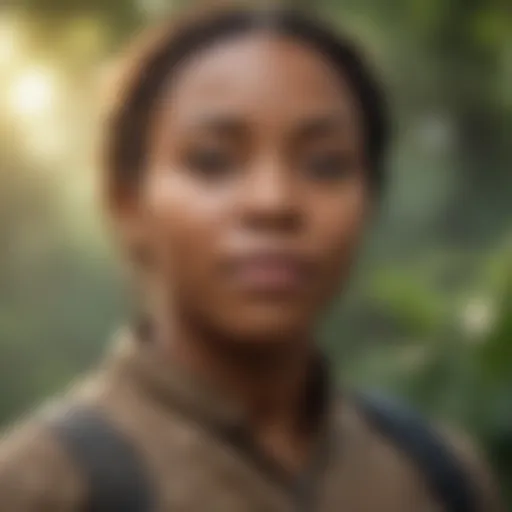 African American woman looking resilient and determined