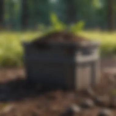 Compost bin producing rich soil
