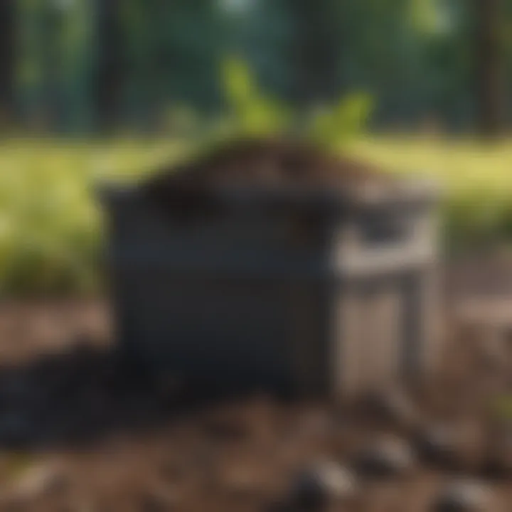Compost bin producing rich soil