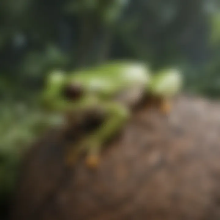 Tree Frog's Sticky Toe Pads for Climbing