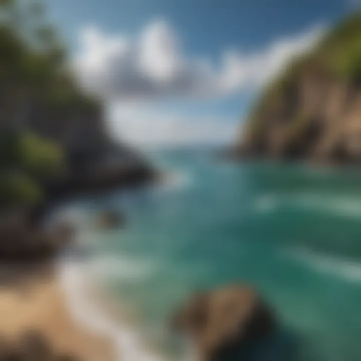 A scenic landscape featuring the rugged coastline and crystal-clear waters of Puerto Rico.