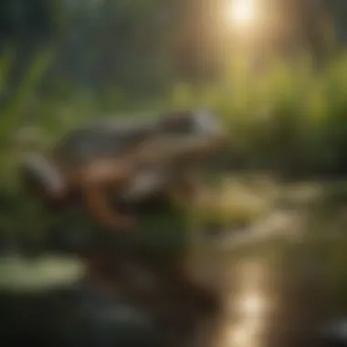The Vital Role of Wetlands in Biodiversity A wetland teeming with amphibians and aquatic plants.