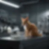 A laboratory setting showcasing animal research with advanced equipment