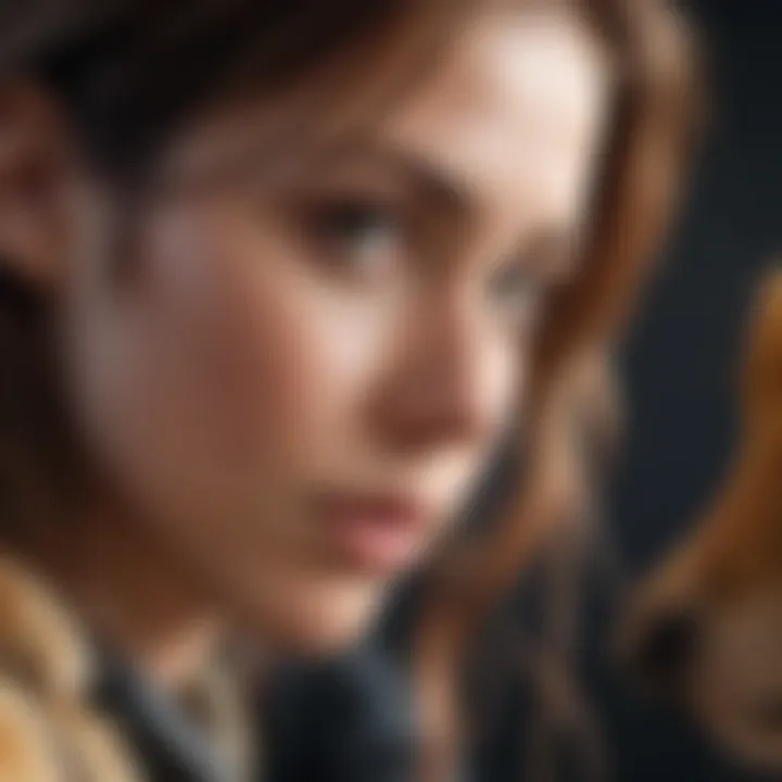 A close-up of a researcher observing an animal subject