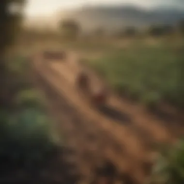 An artistic representation of an Aztec agricultural field demonstrating their innovative farming techniques.