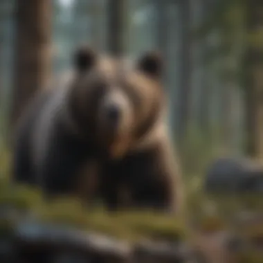 A visual representation of environmental factors affecting bear hibernation