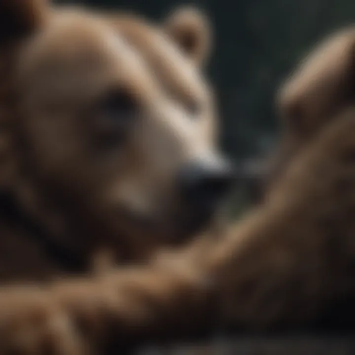 Illustration showing the physiological changes in bears during hibernation.