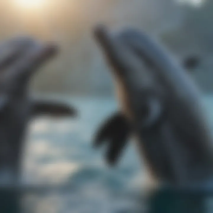 A bottlenose dolphin interacting with its environment, showcasing its ecological role