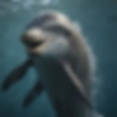 Bottlenose dolphin swimming gracefully in the ocean