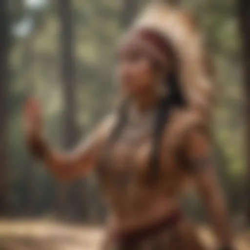 A vibrant traditional dance representing California Indian culture