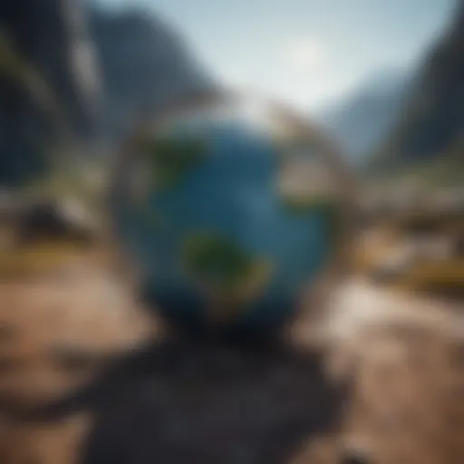 Abstract representation of Earth with interconnected lines symbolizing climate change