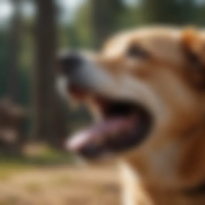 Illustration of various dog vocalizations