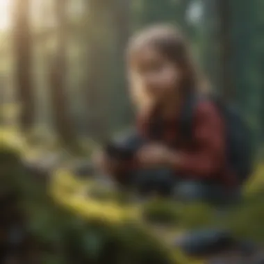 Children engaging in environmental activities outdoors