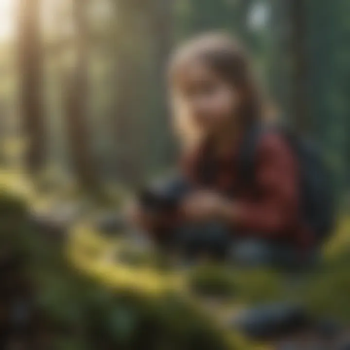 Children engaging in environmental activities outdoors