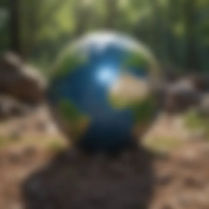 A global map highlighting various Earth Day initiatives
