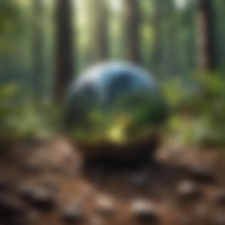 A vibrant Earth illustration with elements of nature