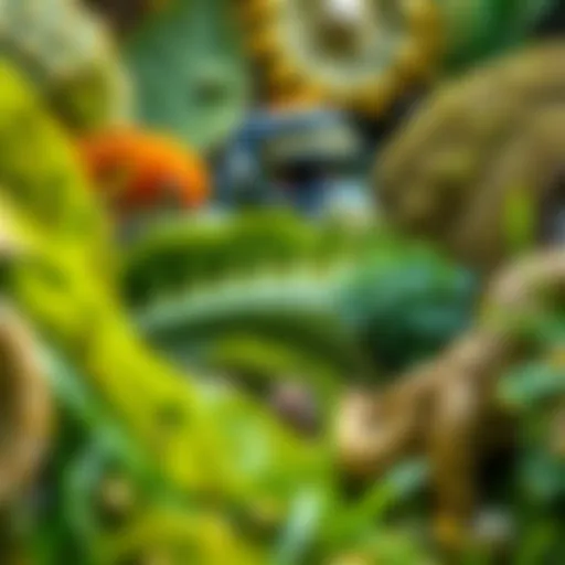 A diverse ecosystem showcasing various habitats like forests, wetlands, and deserts.