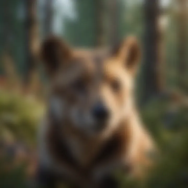 Mammals in Their Habitats A group of mammals in their natural habitats, emphasizing ecological roles.