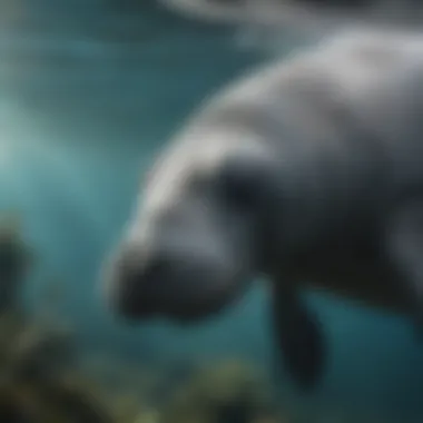 A visual representation of manatee predators in the wild
