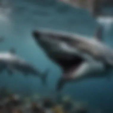 Megalodon vs. Modern Sharks A comparison chart featuring Megalodon next to modern shark species