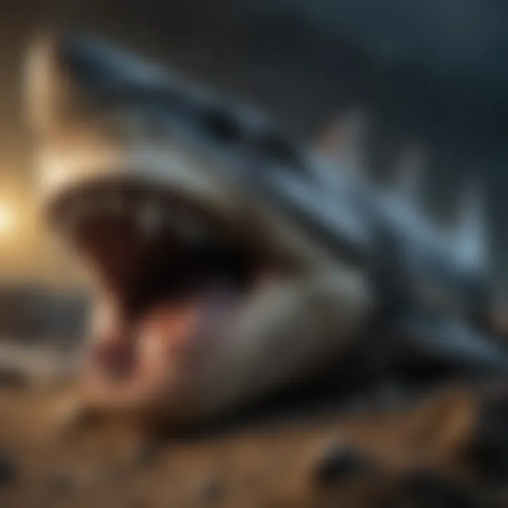 Fossil Evidence of Megalodon An illustration depicting fossil evidence of Megalodon
