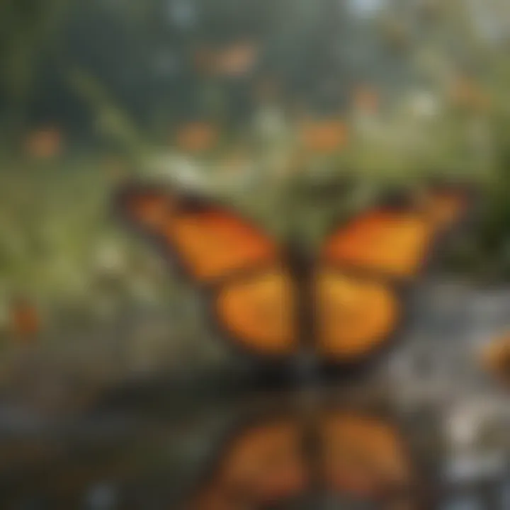 Illustration of environmental factors affecting monarch migration