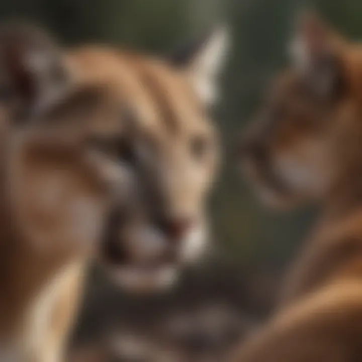 Sexual Dimorphism in Mountain Lions Mountain lion demonstrating sexual dimorphism