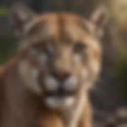 Mountain lion in its natural habitat