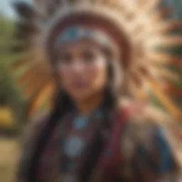 A traditional powwow showcasing vibrant dance and attire