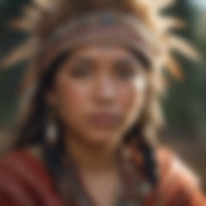 An indigenous youth engaging in traditional practices.