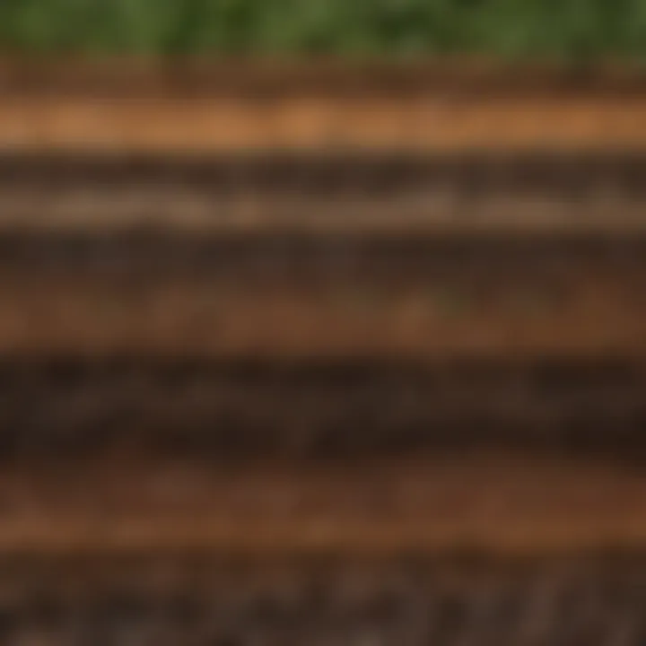 Cross-section of soil layers showcasing the filtration capabilities in ecosystems