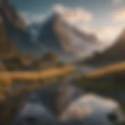 Breathtaking landscape of New Zealand's mountains and lakes