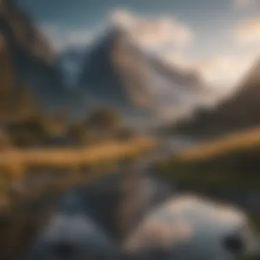 Breathtaking landscape of New Zealand's mountains and lakes