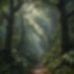 A lush rainforest canopy teeming with biodiversity
