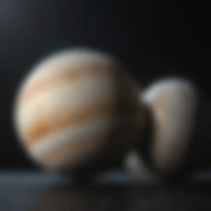 An artistic representation of Saturn's diverse moons